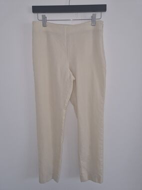 Vintage Capri Cream Straight-Leg Pants